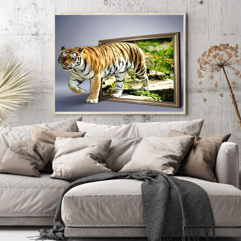 Tiger Oil Paint By Numbers Kit DIY Acrylic Painting on Canvas Drawing Picture