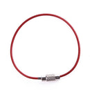 Stainless Steel Wire Rope Keychain Carabiner Cable Keyring Circle Outdoor H