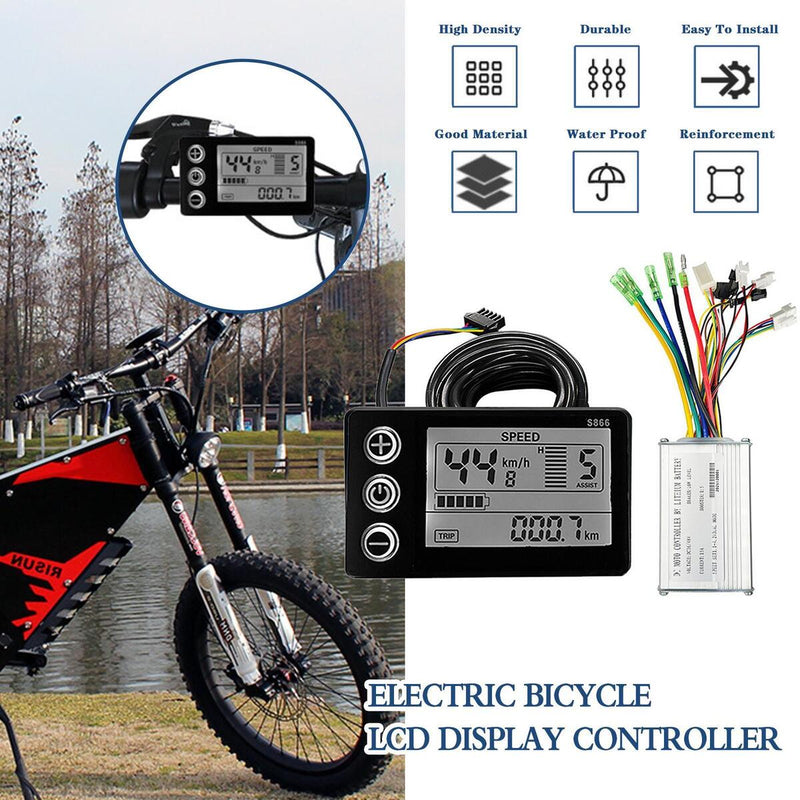 36V-48V Electric Bicycle E-bike Scooter Brushless Speed Controller w/LCDDisplay