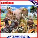 5D Full Round Drill Drawing Picture Zoo Party Diamond Painting Room Ornament Kit