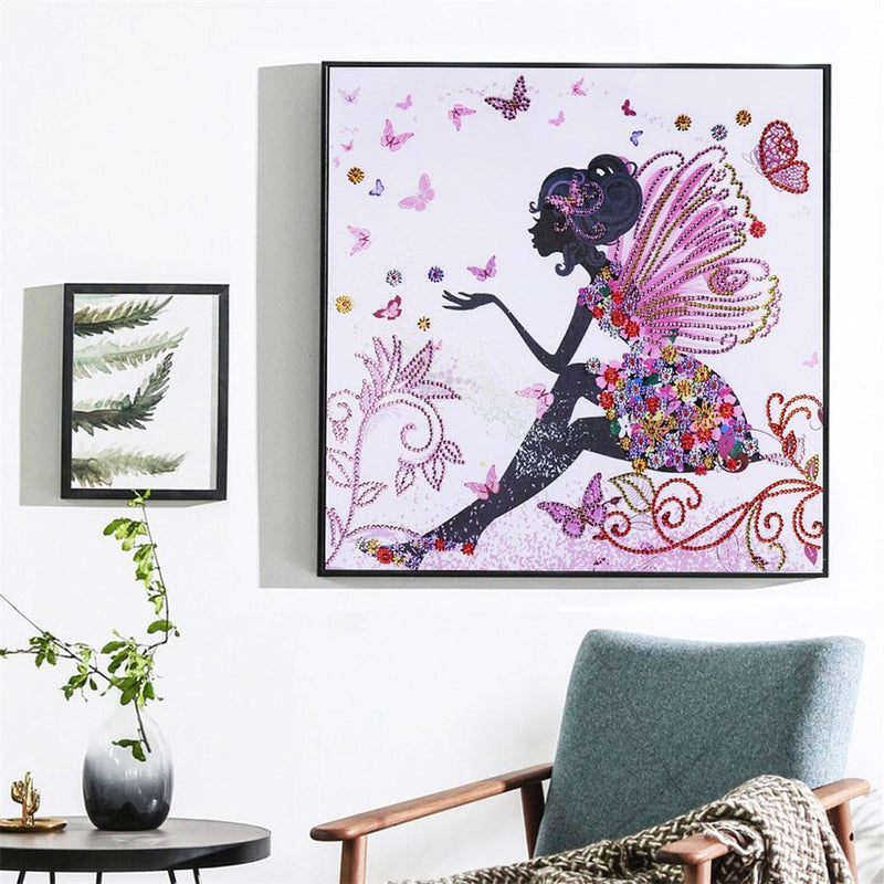 5D DIY Special Shaped Diamond Painting Butterfly Fairy Cross Stitch Kits