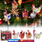 #A Chicken Christmas Hanging Decorations Decorative Wooden Holiday Decor 4pcs Gi