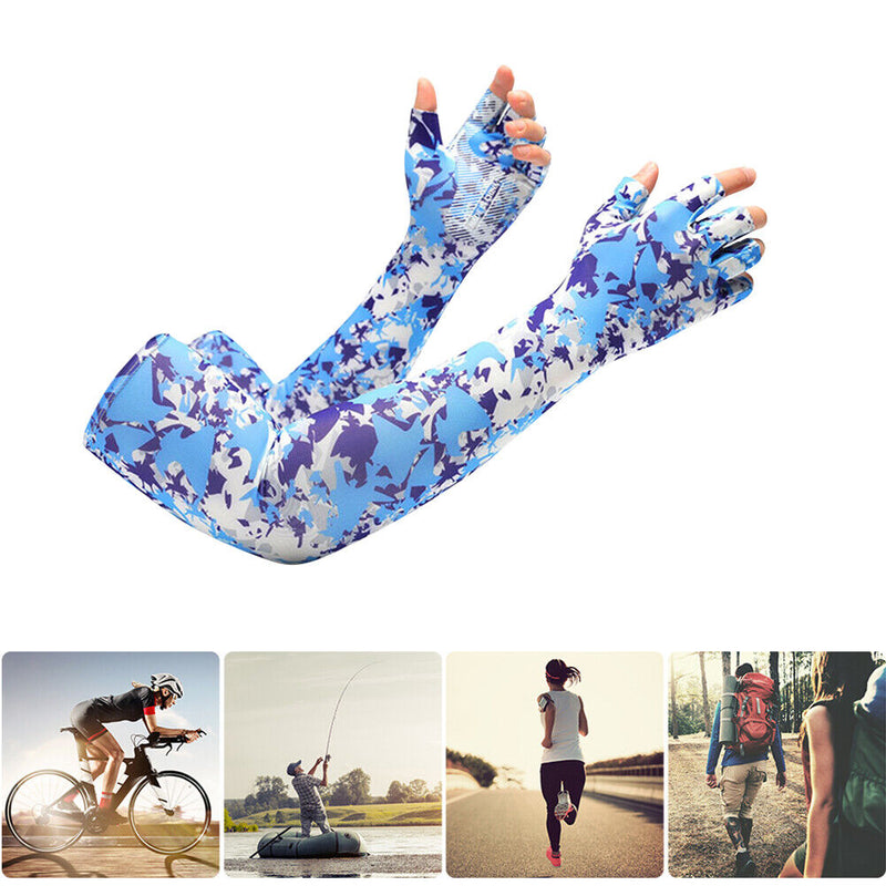 Outdoor Sports Running Cycling Sunshade Arm Cover Ice Arm Sleeves for Men W