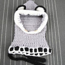 Cartoon Fox Ears Soft Winter Warm Windproof Baby Hats Knitted Cap (Grey)