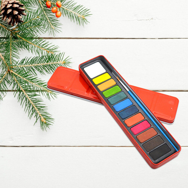 12/18/24 Solid Watercolor Paint Set Kindergarten Art Drawing Water Color Pigm