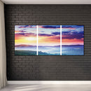 3 Panels Sunrise Oil Paint By Numbers Kits Canvas Picture Wall Art DIY Decor