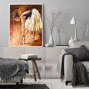 Ballet Girl Drawing Frameless DIY Oil Paint by Numbers Canvas Home Decor Newly