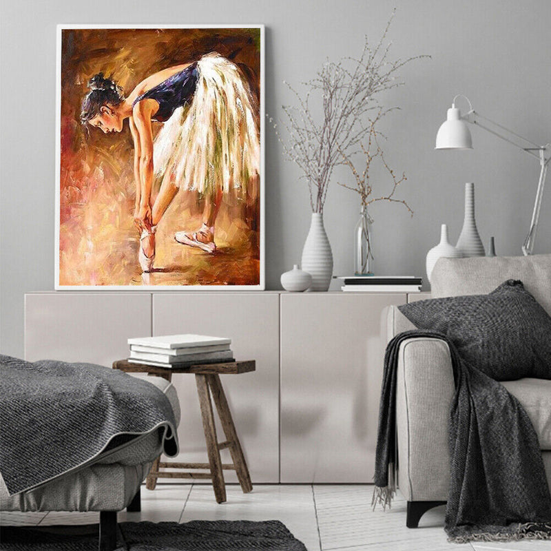 Ballet Girl Drawing Frameless DIY Oil Paint by Numbers Canvas Home Decor Newly