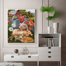 #A Farm Animals Oil Paint By Numbers Kit DIY Acrylic Painting on Canvas Frameles