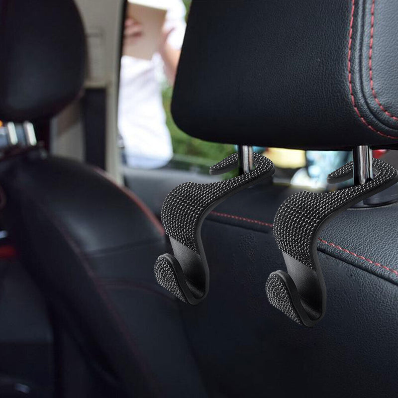 Car Back Seat Hook Bling Rhinestones Crystal Handbag Car Headrest Hanger Hooks