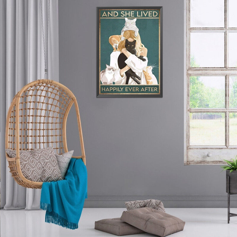 Full Embroidery Cat Printed Cross Stitch 11CT 3 Strand Cotton Needlework Newly