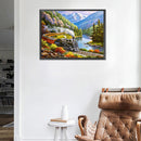 5D Diamond Painting Landscape Train Full Round Drill DIY Crafts Mosaic Pictures