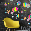 Star Paper Garland Ornaments Birthday Party DIY Wedding Decor (Star Round) Newly