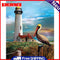 DIY Bird and Lighthouse Oil Paint by Numbers Draw on Canvas Pictures Home Decor