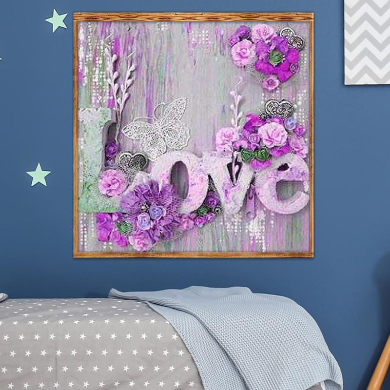 5D DIY Full Drill Diamond Painting Cross Stitch Mosaic Craft Kits (Love03) Newly