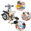 Busy Activity Cube Wooden Toddler Toys for Learning Life Skills (Fishing) Newly