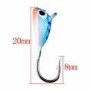 Whale Shaped 2cm 1.6g  Ice Fishing Lure Lead Hard Hook Winter Bait AD-Sharp