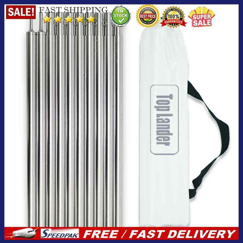 10pcs Outdoor Camping Tent Awning Pole Aluminum Adjustable Canopy Support R