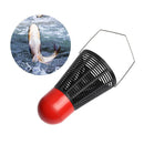 Swim Feeder In-line Stainless Steel Wire Fishing Bait Cage Basket Feeder