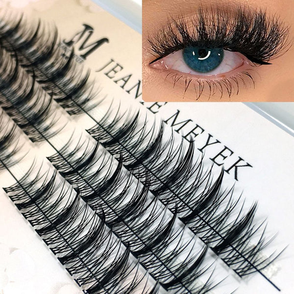 Dramatic Long Volume Fluffy V-shape Individual Lashes False Eyelashes Segment