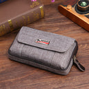 Waterproof Oxford Cloth Purse Men Sport Belt Wallet Card Clutch Bag (Grey)