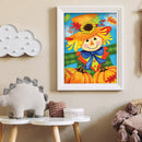 #A Full Drill Round Diamond Painting Farm Pumpkin Mosaic Kit Art Drawing Picture