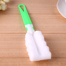 Sponge Cup Brush Removable Handle Cup Cleaning Brush Bottle Scrubber(Green)