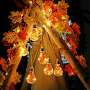 Outdoor Fall Decor Maple Leaves Fall Garland Lights String with 13.2FT 10 Bulbs