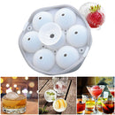 7 Cavity Round Balls Ice Mold Silicone Cocktail Whiskey Ice Cube Ball Maker Tray