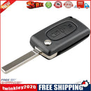 2 Buttons Flip Folding Key Case Blank Shell for Peugeot 207 (CE0523+VA2)