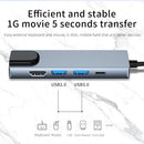 Station USB 3.0 4K HDMI PD Charging Type-C Splitter USB C HUB For Laptop PC