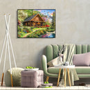 5D DIY Full Drill Diamond Painting Nature House Cross Stitch Embroidery Ornament