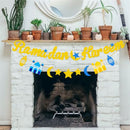Moon Ramadan Kareem Banners Glitter Pull Flag Eid Mubarak Paper Hanging Flags