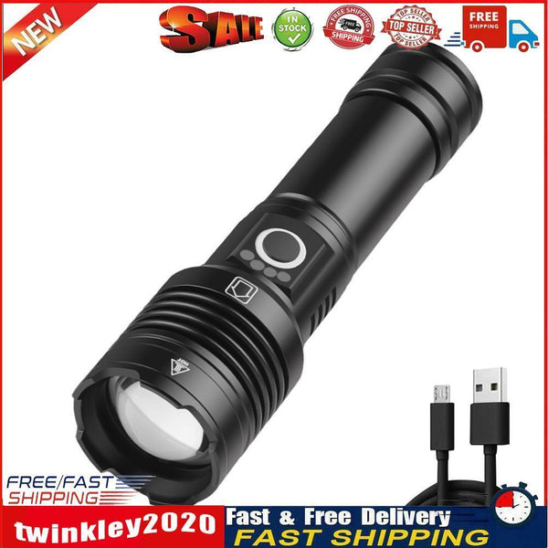 XHP160 LED Flashlight Type-C Charging Waterproof Lantern (Without Battery) Newly