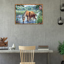 5D DIY Full Drill Diamond Painting Horse Drinking Cross Stitch Embroidery Craft