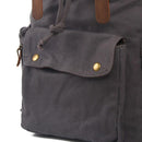 Canvas Travel Backpack Large Capacity Unisex Shoulder Bags (Light Brown)