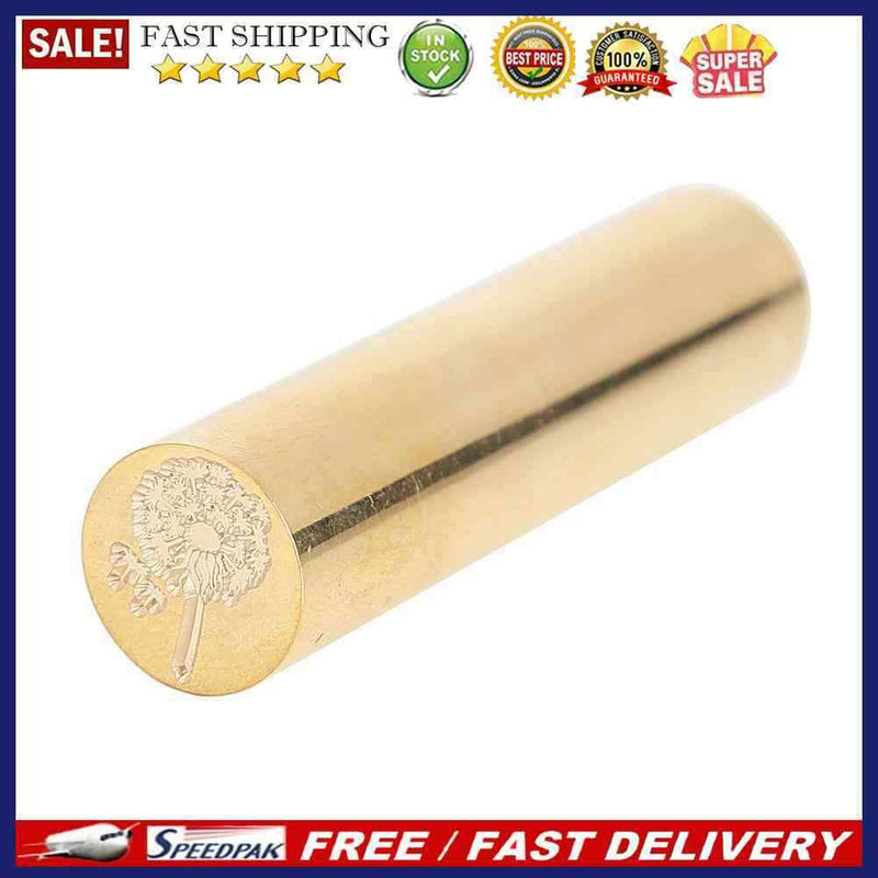 Cylindrical Sealing Wax Brass Envelope Retro Seal Stamp Round Bar Customs S