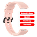 Silicone Watchband w/Buckle for Huawei Band 4 Pro TER-B29S (Light Pink) Newly