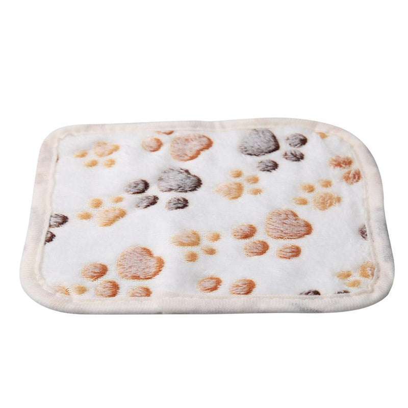WARM Pet Blanket Touch Soft Warm Dogs Cat  Bed Blanket Mat(White) (20x20)