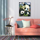 Oil Painting By Numbers Kit Panda Canvas Hand Painted Wall Art Home Decoration