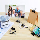 60pcs Metal Binder Clips Colorful Paper Clamp for Book Stationery Black