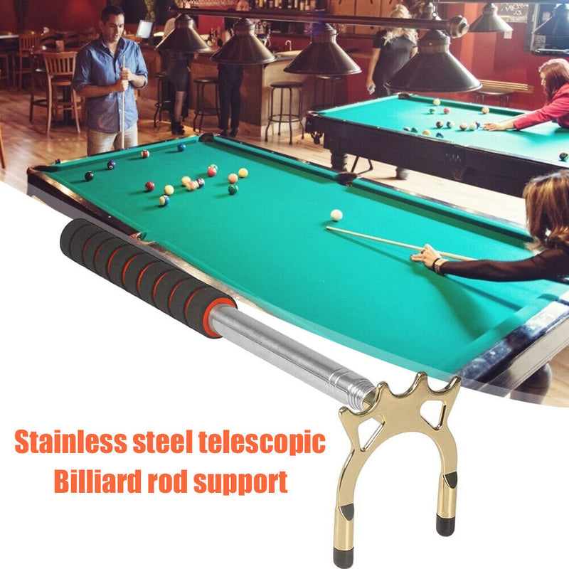Stainless Steel Retractable Billiards Cue Stick Bridge Pool Table Accessori