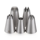 5Pcs Large Icing Piping Nozzle Russian Pastry Tips Baking Mold Cake Decor Set~