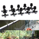 10pcs 4 Outlet Micro Spray Cooling Garden Irrigation Sprinkler w/ Connector