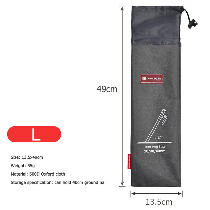 Tent Pegs Bag Camping Wind Rope Tent Nail Storage Pouch Travelling Accessorie