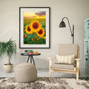 Mosaic Rhinestone Craft Diamond Painting 5D DIY Sunflowers Picture Poster Decor