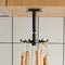 360 Degree Rotating & 180 Degree Tilt Kitchen Hook Rack 6-Claw (Black) Newly