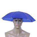 5pcs Head Umbrella Anti-Rain Fishing Anti-Sun Umbrella Hat (D)