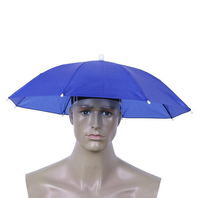 5pcs Head Umbrella Anti-Rain Fishing Anti-Sun Umbrella Hat (D)