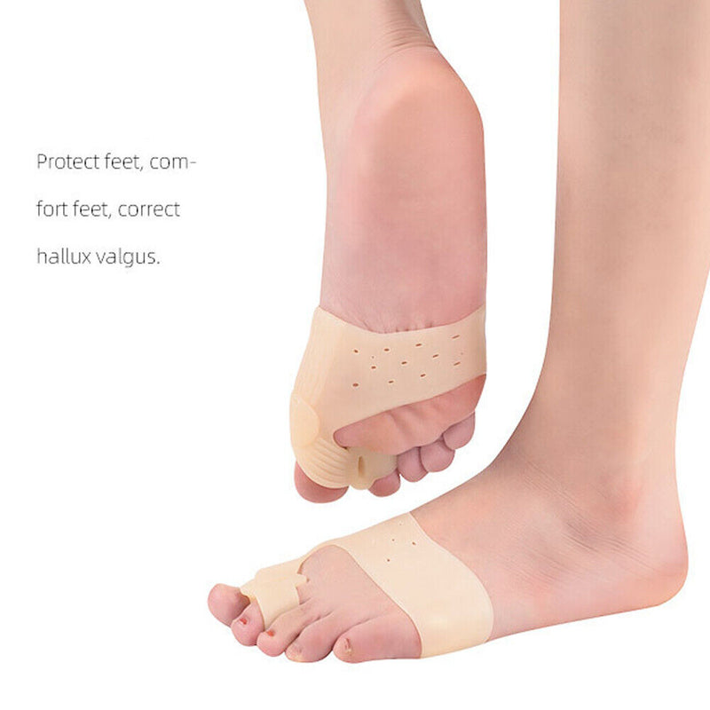 1 Pair Toe Thumb Separator Soft Pedicure Socks Hallux Valgus Corrector Foot Care
